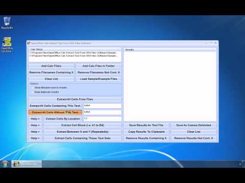 OpenOffice Calc Extract Text From ODS Files Software