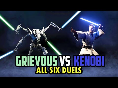 The Evolution of General Grievous VS Obi Wan Kenobi Lightsaber Duels