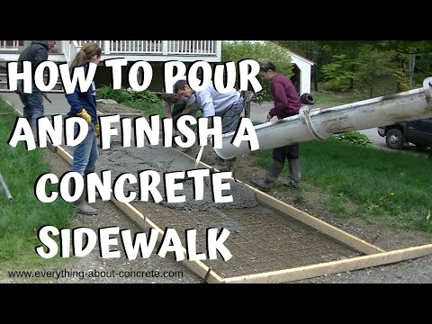 CONCRETE SIDEWALK : FORMING, POURING AND FINISHING