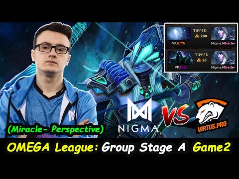 Nigma vs Virtus Pro | Miracle [Drow Ranger] Insane Arrow Shower Damage OMEGA League Game2