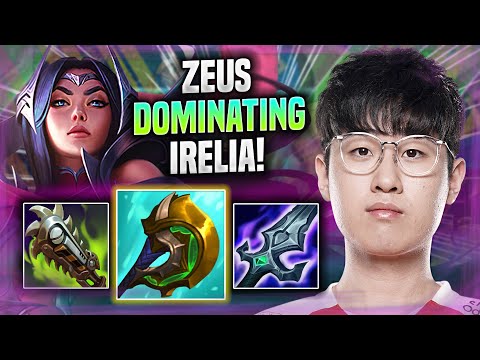 ZEUS DOMINATING WITH IRELIA! - T1 Zeus Plays Irelia TOP vs Jax! | Preseason 2022