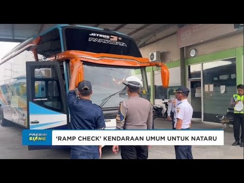 SATLANTAS POLRES GROBOGAN CEK KELAYAKAN KENDARAAN ANGKUTAN UMUM UNTUK NATARU