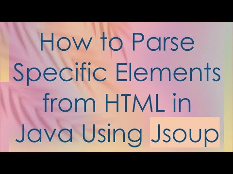 How To Parse Specific Elements From Html In Java Using Jsoup