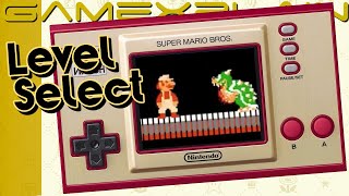 SECRET: Level Select Code in Game &amp; Watch: Super Mario Bros!