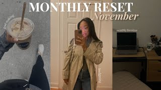 NOVEMBER MONTHLY RESET 🗓️| goal setting, my favorites for the month & creating budgets