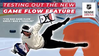 Testing out the new Game Flow feature in NHL Sense Arena