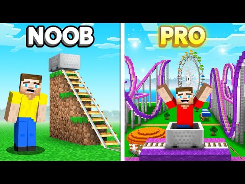 Slogo vs Crainer Amusement Park Build Challenge! (Minecraft)