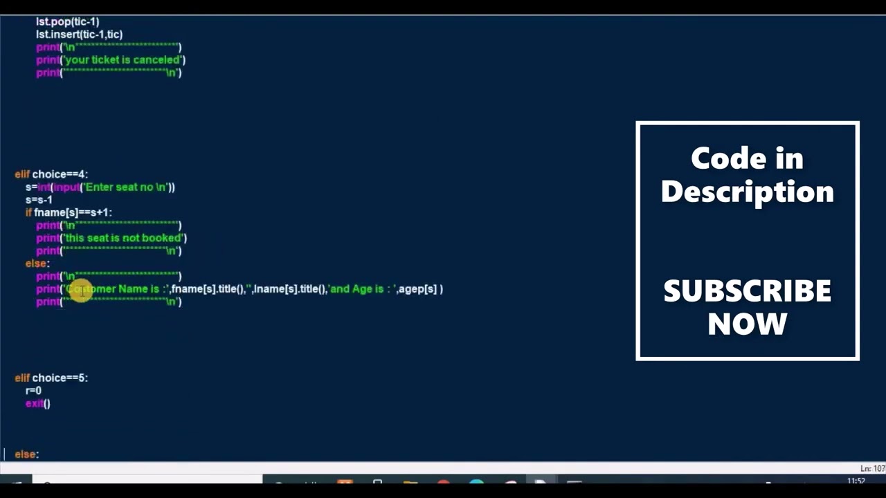 Ticket Booking System In Python With Source Code 2023 Free Download
