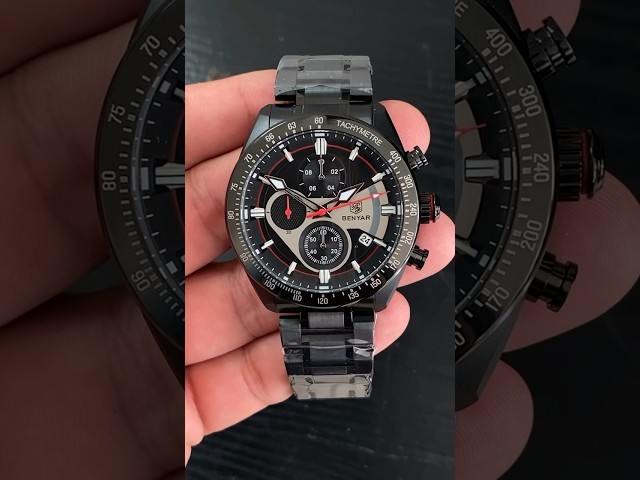 Vídeo relacionado con BENYAR Relojes Hombre Cronografo Analógico Movimiento de Cuarzo Impermeable Luminoso Fecha Reloj Pulsera Hombre Banda de Cuero Negocios Casual Diseñador Relojes Elegante Regalo para Hombre