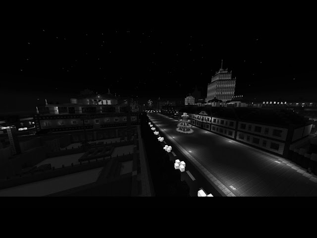 Midnight bells in the Central Plaza. Minecraft Map