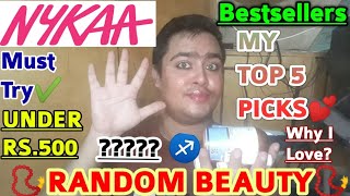 💖@Nykaa PINK LOVE SALE 2025💖♐MY🔥TOP 5🔥RANDOM BEAUTY PRODUCTS UNDER RS.500