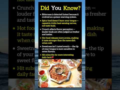 Mind-Blowing Facts About How We Taste Food.#shortsfeed #food #foodlover