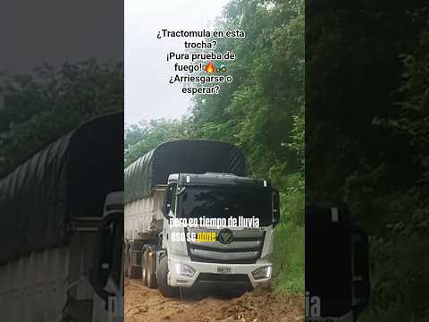 ​¡Tractomula al límite en la trocha! 😱 Vía San Pedro - Valencia, Córdoba. ¿Se voltea? 🚛💨
