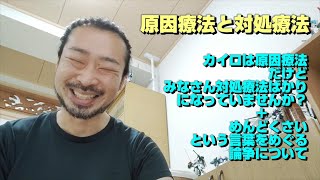 原因療法と対処療法　カイロは原因療法だけどみなさん対処療法になっていませんか？って話　と　めんどくさいという言葉をめぐる論争についての話