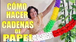 Cómo Hacer Cadenas De Papel / Guirnaldas De Papel / Manualidades
