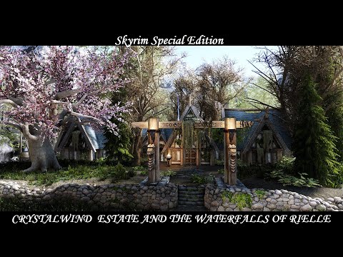 Skyrim SE - Mod: Crystalwind Estate and the Waterfalls of Rielle