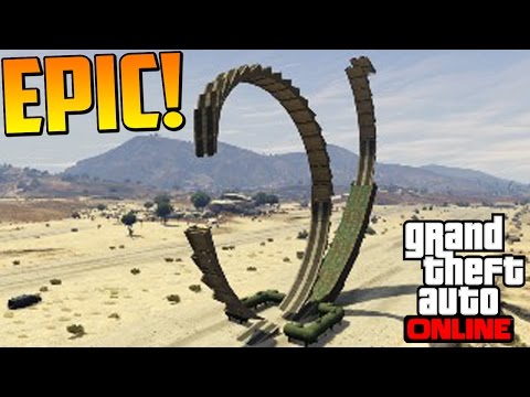 INCREÍBLE!! MEGA ACROBACIA!!!! - Gameplay GTA 5 Online Funny Moments (Carrera GTA 5 PS4)