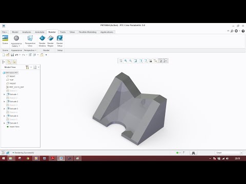 (EXTRUDE part3) in creo parametric (2.0/3.0/5.0)