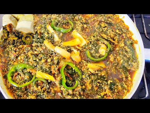 Palava Sauce /How to Prepare Ghanaian Palava Sauce Recipe - Kontomire Stew #ghanafood 