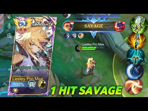 GLOBAL LESLEY 1 HIT SAVAGE BUILD FOR GOLD LANE!! (Must Try!) - LESLEY BEST BUILD TOP 1 GLOBAL!