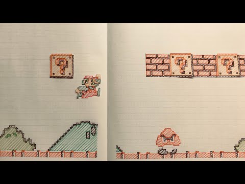 Paper Mario Bros. in my notebook [Stop Motion]