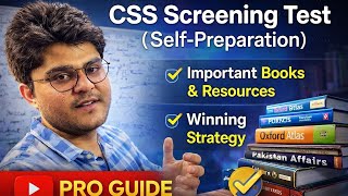 CSS Screening Test Self Preparation | Books and Resources  | Ghulam Murtaza Dahar