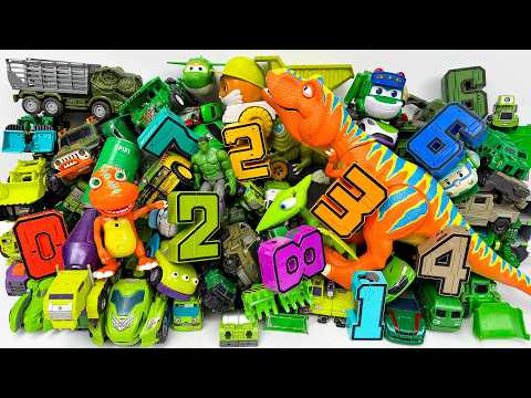 Ultimate Toy Hunt: 100+ Green Robot Tobot Car, Numbers Combiner, Dinosaur Truck, Army Tank Transform
