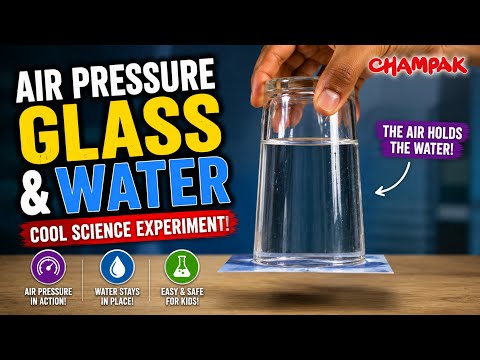 Air pressure glass and water - kids science experiments