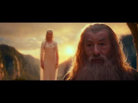 Trailer still from The Hobbit: An Unexpected Journey with Bilbo at Bag End, setting up Howard Shore’s returning Middle-earth sound