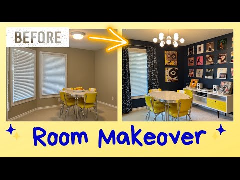 80s Inspired Listening Lounge 🎶 One Room Challenge