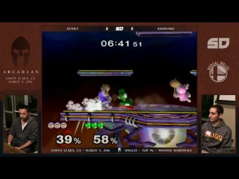 NorCal Arcadian 2016: Dewky (ICs) vs Kimimaru (Yoshi) - Singles Top 8 - Winner Semis