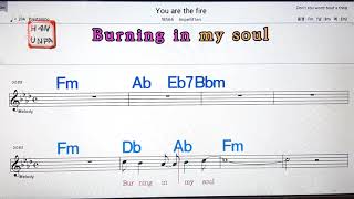 You are the fire/Impellitteri💋노래방, 통기타 , 코드 큰악보,  가라오케, 반주💖Karaoke, Sheet Music, Chord, MR