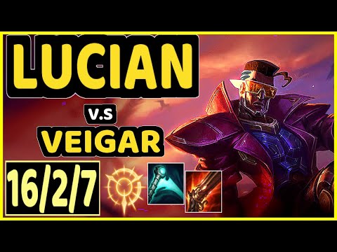 JAVAAA (LUCIAN) vs VEIGAR - 16/2/7 KDA BOTTOM ADC GAMEPLAY - EUW Ranked GRANDMASTER