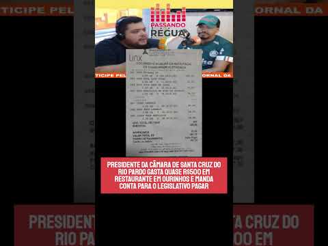  Gasto com almoço da Câmara de Santa Cruz em restaurante de luxo gera polêmica