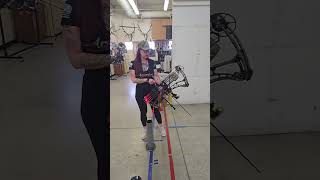 Sending 3 arrows at the Archery Shoppe in Albuquerque NM