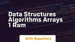 Download the video "Data structures algorithms arrays 1 ram"