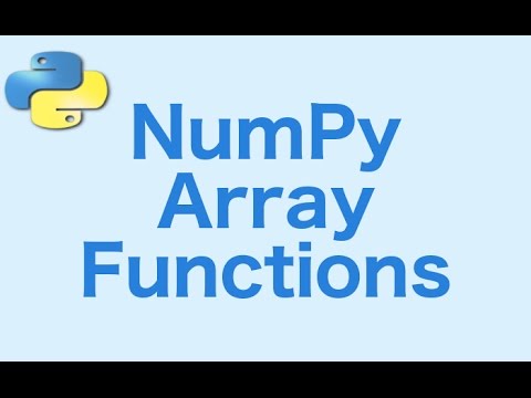 8 Numpy Array Functions