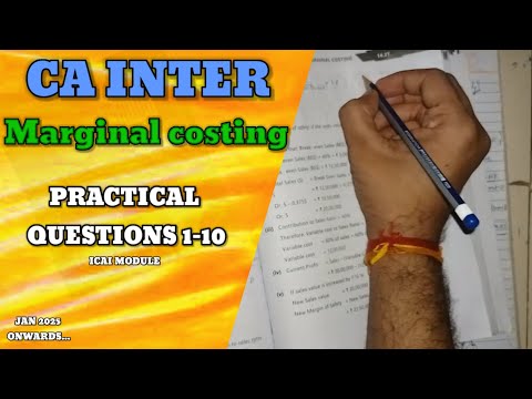 Practical questions 1-10 || marginal costing || By Tripti|| marginal cost all illustration/Questions
