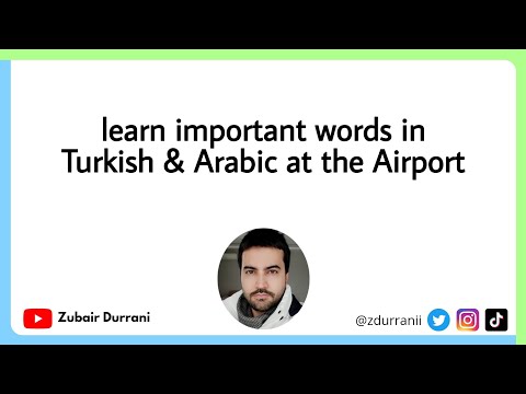Learn all the words needed at the Airport in Turkish & Arabic | Learn languages Türkçe & عربي