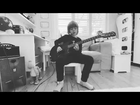 Kid guitarist Stevie Ray Vaughan Pride & Joy