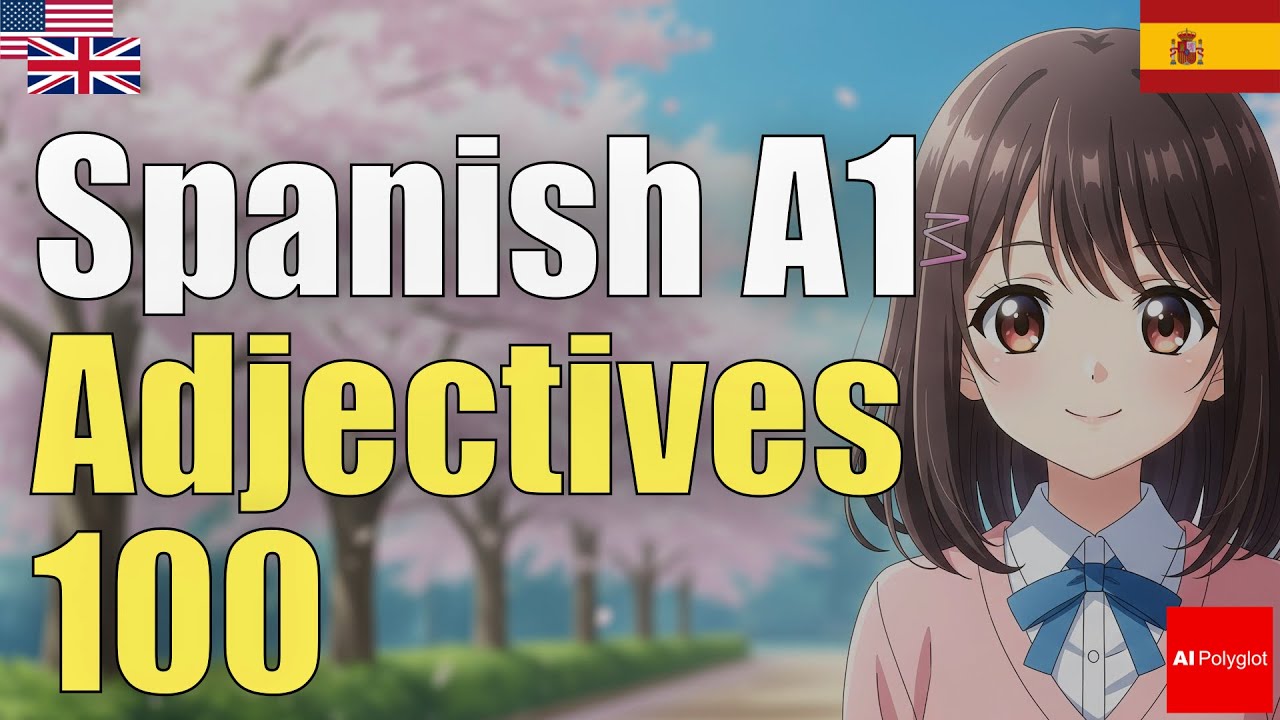 Spanish A1 adjectives 100 | Natural Listening | Must-Know