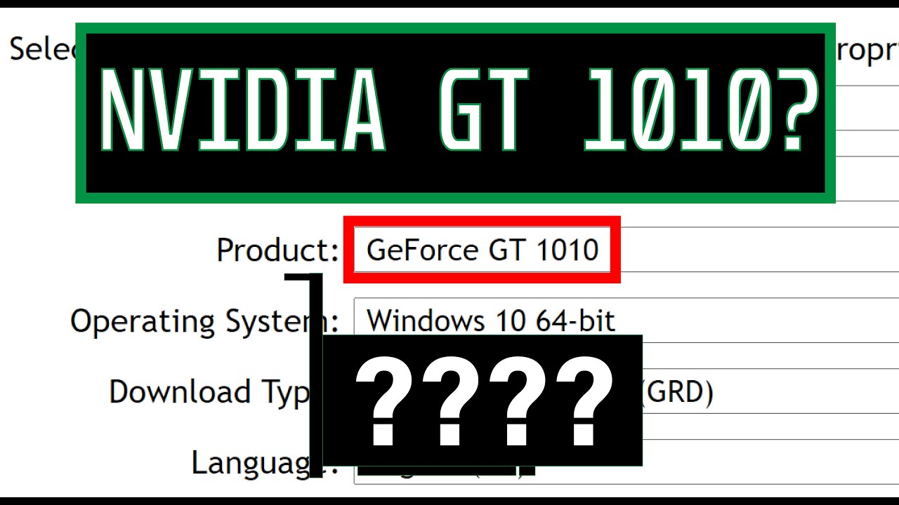 NEW NVIDIA GPU? GT 1010 (4/21 update in desc) - YouTube