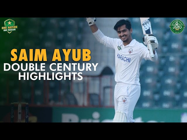 Saim Ayub Double Century Highlights | Faisalabad vs Karachi Whites | Day 1 | Final | #QeAT 2023/24
