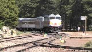 preview picture of video 'Grand Canyon Railway departing Grand Canyon, AZ'