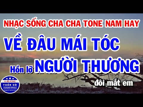 Liên Khúc Karaoke Nhạc Sống Cha Cha Tone Nam Hay Nhất 2020 | Về Đâu Mái Tóc Người Thương