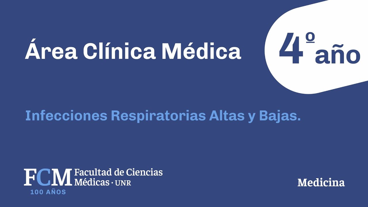 Área Clínica Médica - 4º año: Infecciones Respiratorias Altas y Bajas