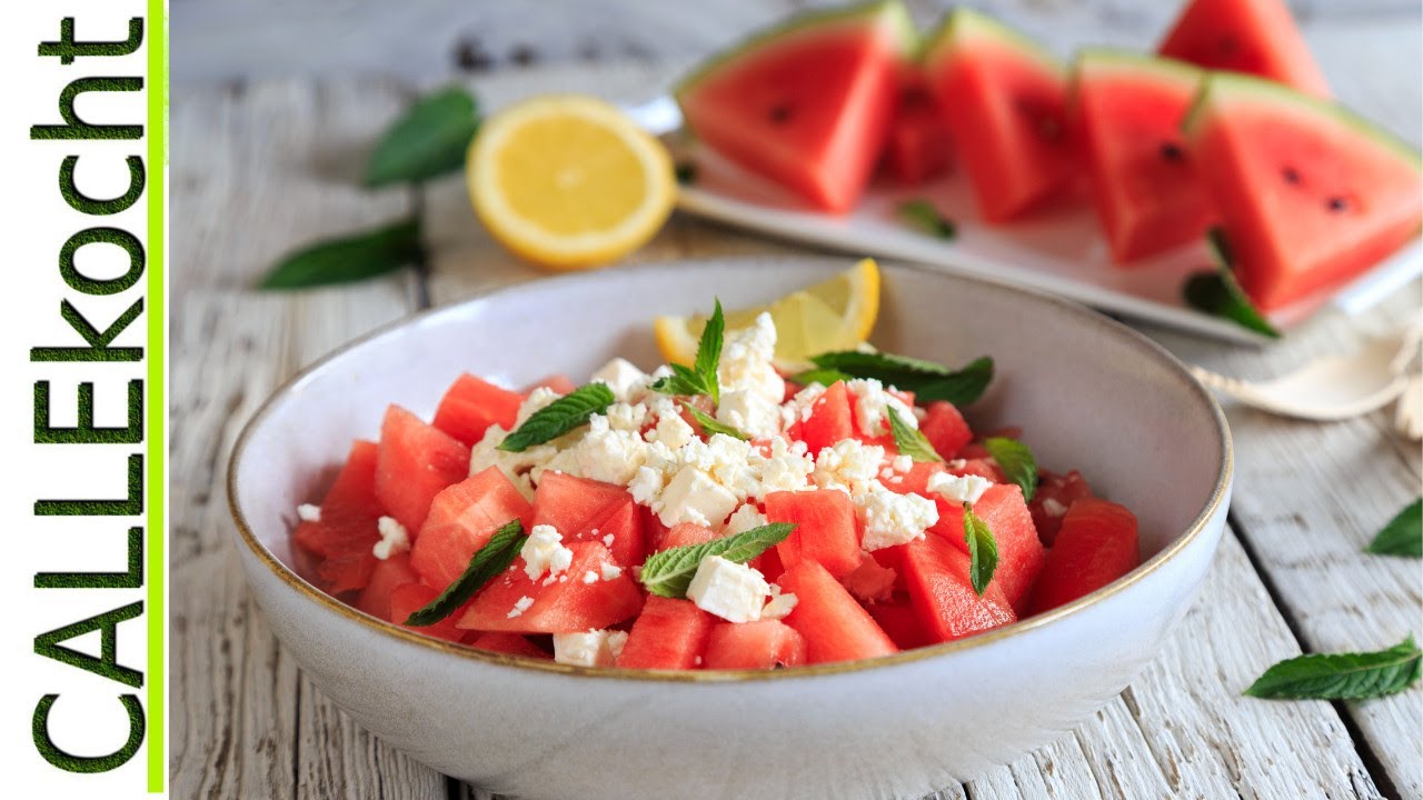 Sommerlicher Wassermelonen – Gurken – Salat: Fruchtig frisch und lecker ...