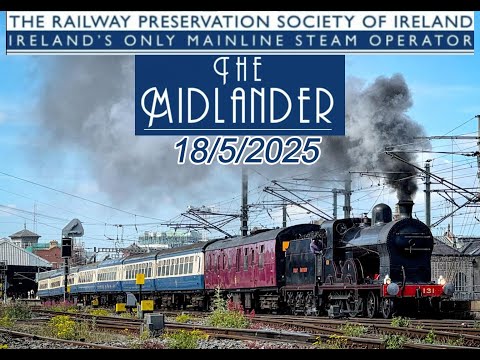 RPSI GNRI 131 on 'The Midlander' Connolly to Maynooth 18/5/2025