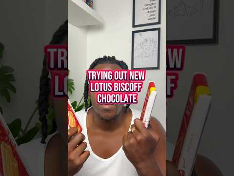 Trying Out New 🤩 Lotus Biscoff Chocolate 🍫 #shorts #lotusbiscoff