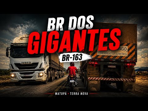 BR-163 no Mato Grosso: como é viajar entre carretas Gigantes - Passei muitas carretas 